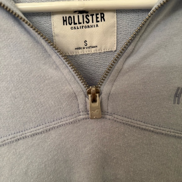 Vintage Hollister baby blue half zip size small - Picture 6 of 7